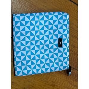 SCOUT bag. Re-usable Small Snack Bag/ Wet Bag. Blue.White. Zipper Pouch